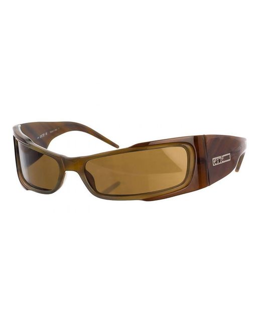 Exte Brown Acetate Sunglasses With Rectangular Shape Ex-63702