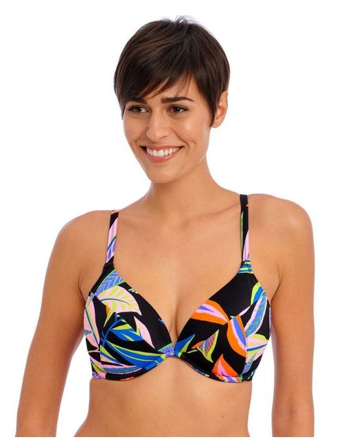 Freya Black 204727 Desert Disco Underwired Plunge Bikini Top