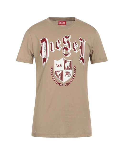DIESEL Natural Medieval Design Dune T-Shirt for men
