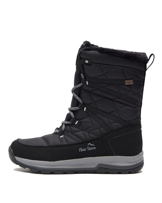 Peter Storm Black Snowdrop Walking Boot With High Traction Rubber Sole & Ankle Support, Hiking & Trekking Footwear