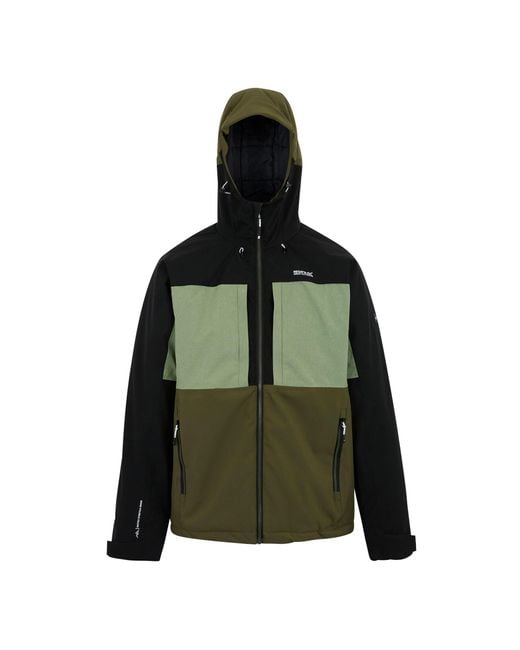 Regatta Green Maland Insulated Waterproof Jacket (Oil/ Night) for men