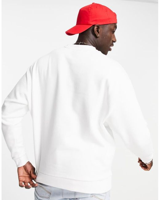 ASOS White Oversized Sweatshirt for men