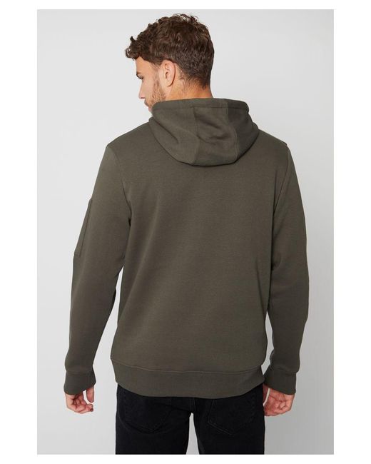 Threadbare Khaki mura Utility Hoodie in Grey for Men Lyst UK