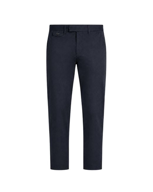 Ted Baker Blue Genay Slim Fit Smart Trousers for men