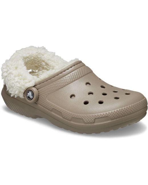 CROCSTM Gray Classic Fleece Lined Textile Blend Mushroom Clogs