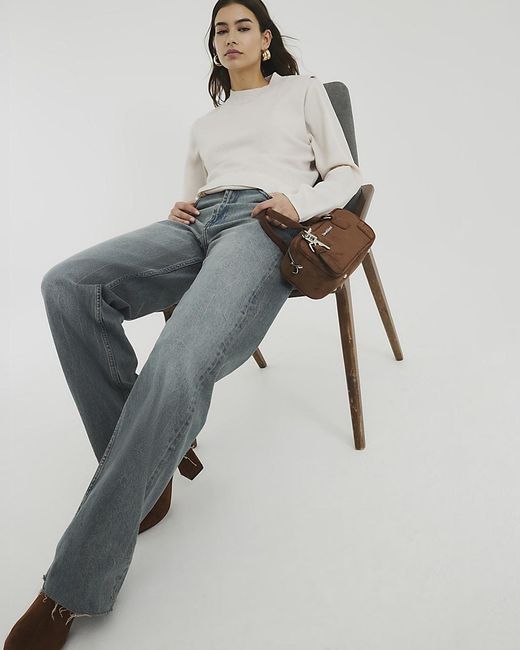 River Island White Jumper Double Layered