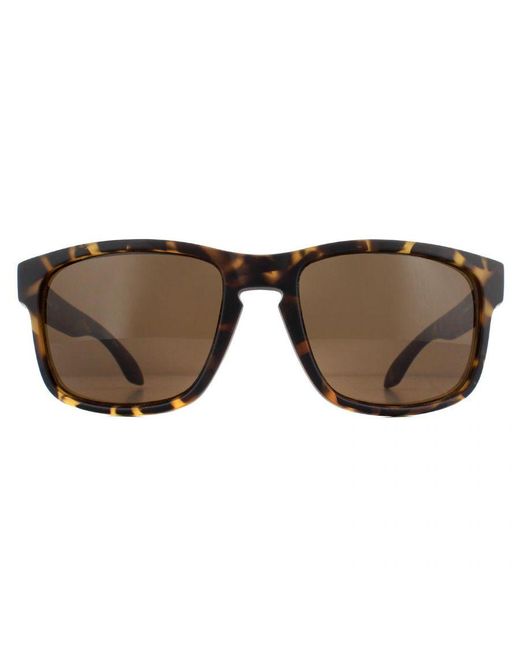 Calvin Klein Brown Rectangle Matte Dark Tortoise Sunglasses for men