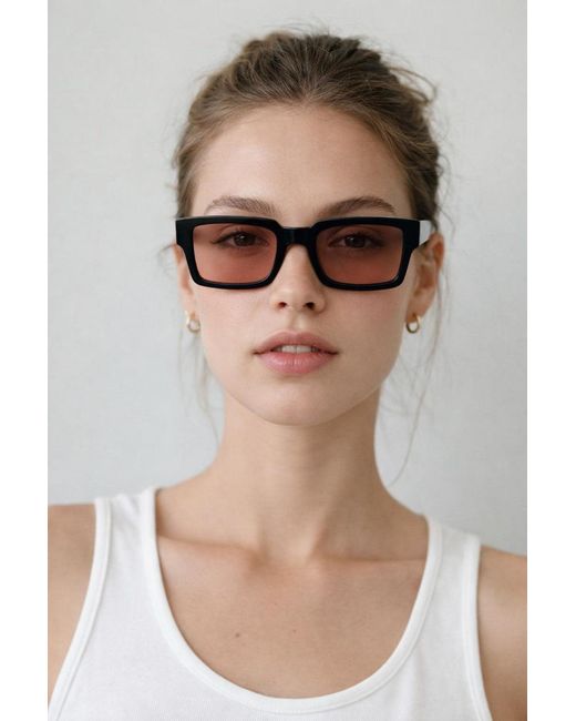 SVNX Black Oversized Square Sunglasses