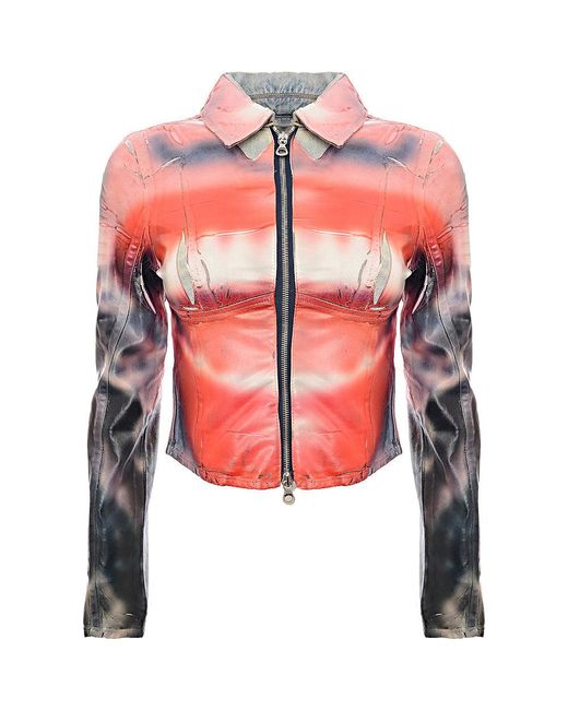 DIESEL Pink De-Smily-Fsd Zip Thru Printed Jacket
