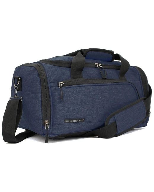 Infinity Leather Blue Holdall Carry On 40X 20 X25Cm Under-Seat Travel Duffel Bag For Ryanair, Easy Jet