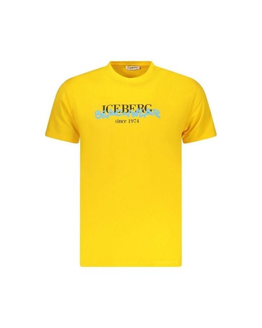 Iceberg Yellow Neon Cotton Men T for men
