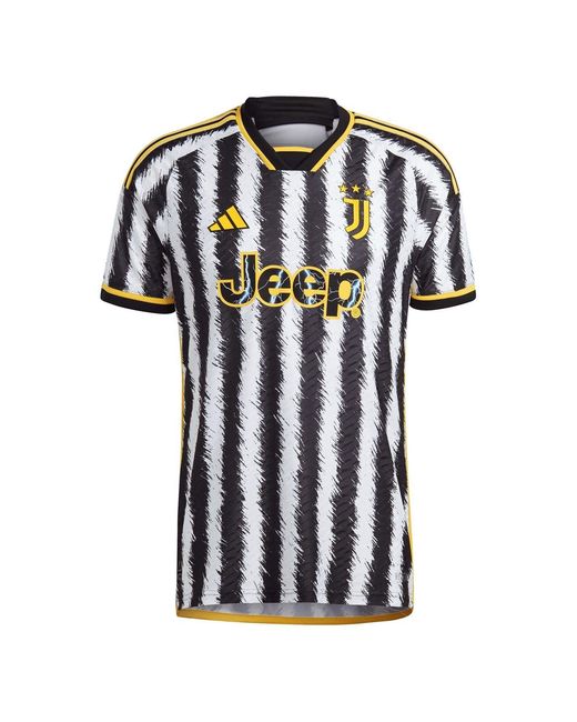 Adidas Black Juventus Authentic Home Shirt 2023 2024 Adults for men