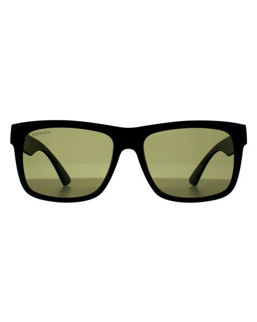 Serengeti Green Rectangle Matte Mineral 555Nm Polarized Positano