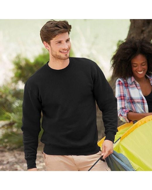 Fruit Of The Loom Black Premium 70/30 Set-In Sweatshirt