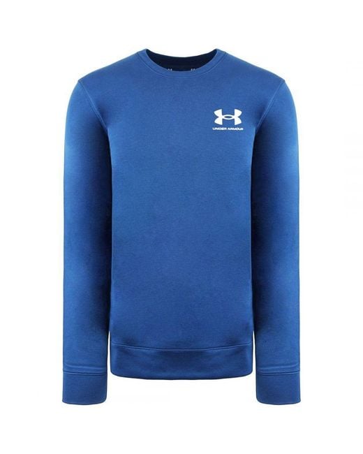 Under Armour Blue Rival Terry Sweater Cotton for men