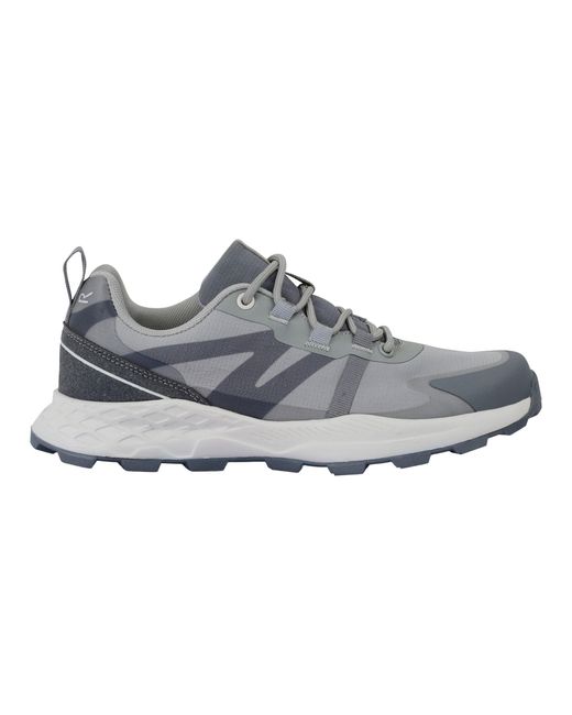 Regatta Gray Ladies Leighton Synthetic Leather Trainers (Cloud)