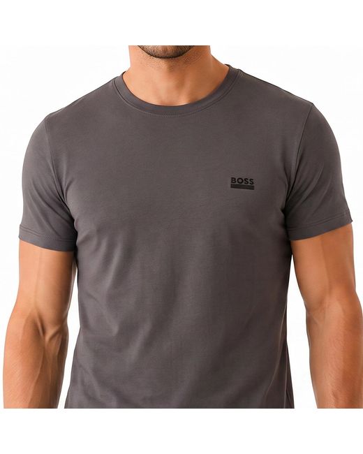 Boss Gray Short Sleeve Cotton T-Shirt 50531401 for men