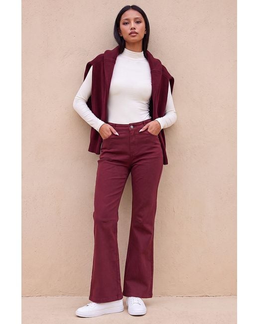 Roman Red Petite Stretch Denim Jean