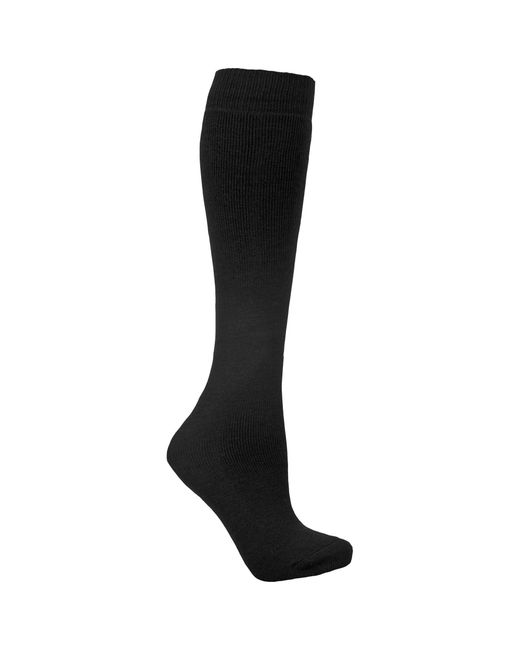 Trespass Black Adults Tubular Luxury Wool Blend Ski Tube Socks