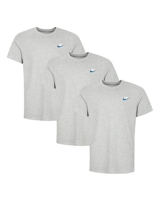 Nike Gray 3 Pack Sportswear Club T Shirt for men