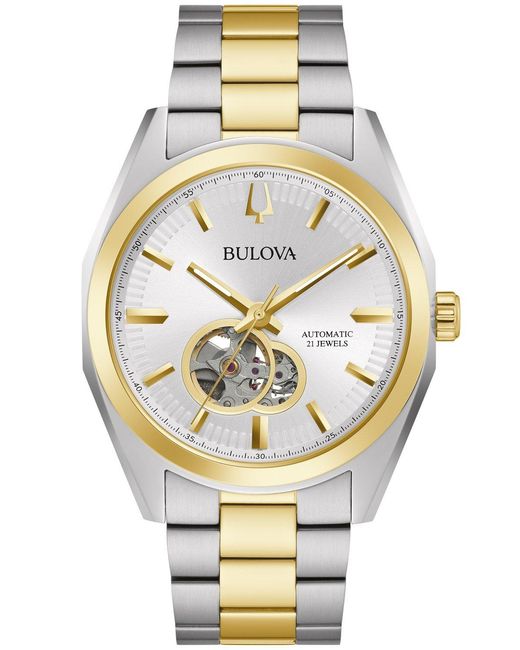 Bulova Metallic Surveyor Watch 98A284 Stainless Steel for men