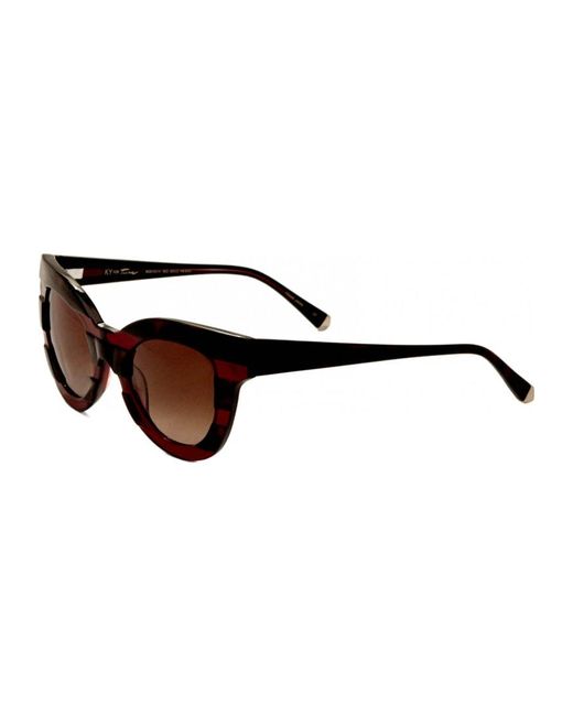 Kate Young For Tura Brown K514 50 Christy Sunglasses