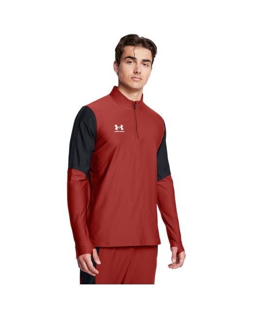 Under Armour Red Challenger Pro 1/4 Zip Top for men
