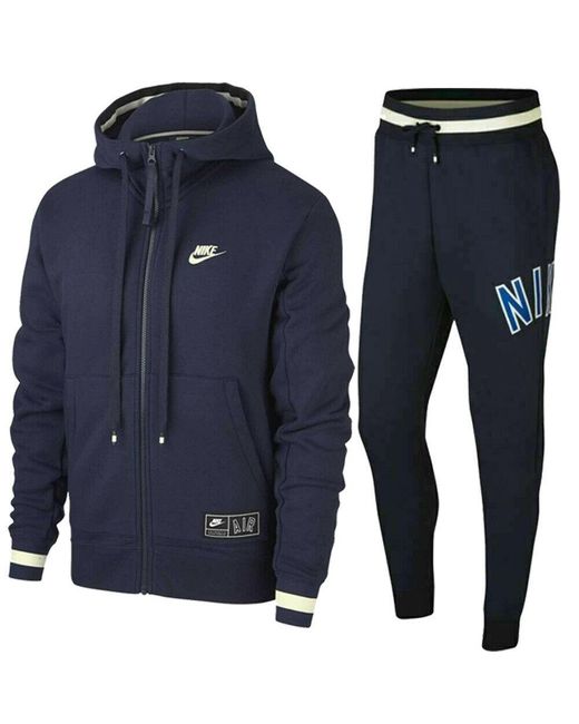 Nike Blue Air Zip Hooded Tracksuit for men