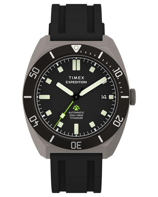 Timex Black Expedition Pioneer Watch Tw2Y63600 Rubber for men