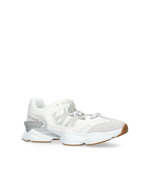 Steve Madden White Suede Skybox Sneakers
