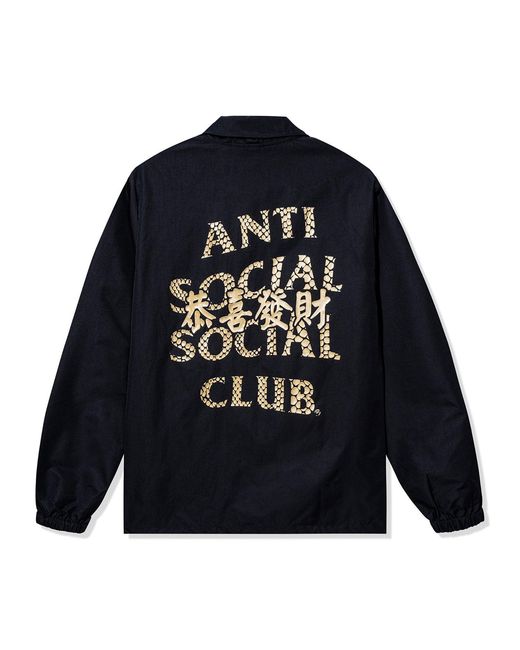 ANTI SOCIAL SOCIAL CLUB Blue Anti Social Club Assc Calm Coaches Jacket