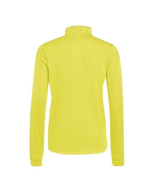 Adidas Yellow Zip Neck Funnel Long Sleeve Sweatshirt