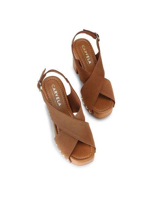 Carvela Kurt Geiger Brown Leather Lava Sandal Sandals