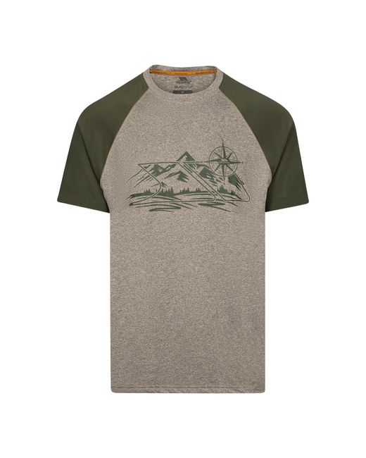 Trespass Gray Fullmer Mountain T-Shirt (Marshland Marl) for men