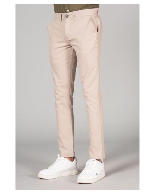Kensington Eastside White Cotton Chino Trousers for men