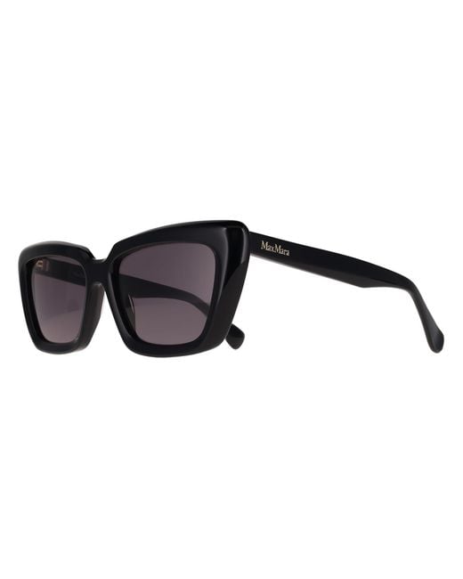 Max Mara Black Cat Eye Shiny Smoke Mm0171 Elizabeth