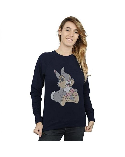 Disney Blue Ladies Classic Thumper Cotton Sweatshirt ()