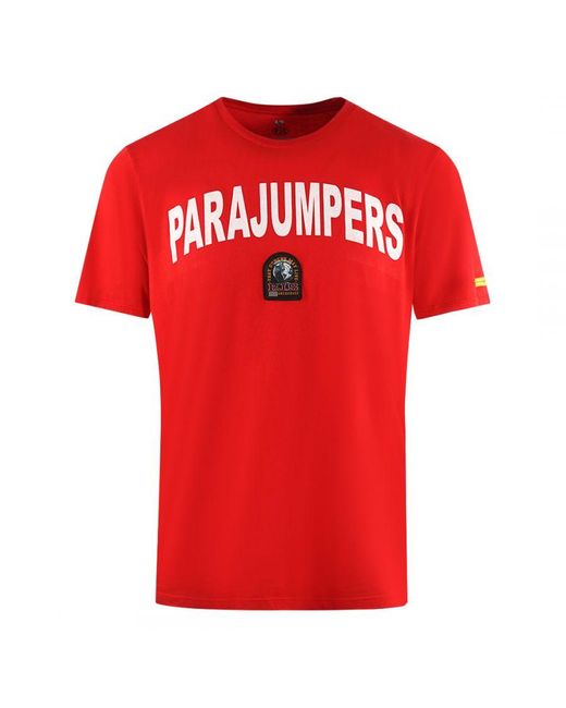 Parajumpers Buster Brand Logo Red T-shirt for men