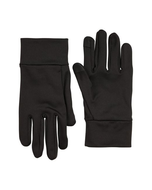 Mountain Warehouse Black Touch Screen Gloves With Textured Palm And Fingers Quick Drying for men