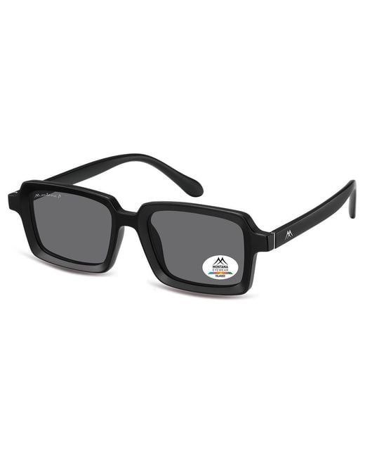 Montana Black Rectangle Matte Polarized Mp57