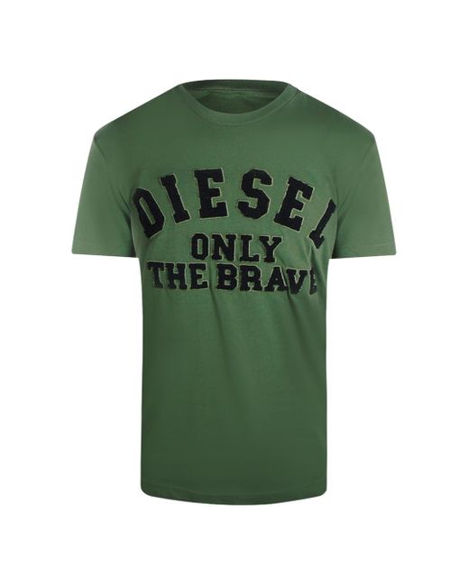 DIESEL Green Only The Brave T-Shirts Cotton for men