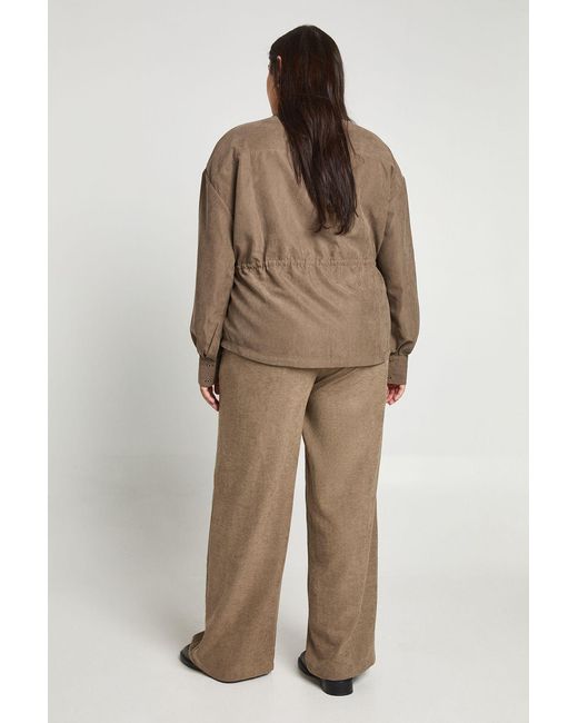 Boohoo Brown Plus Wide Leg Trouser