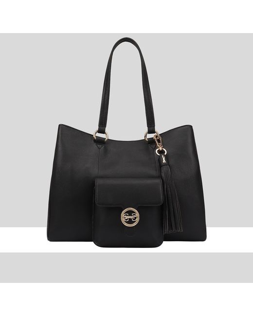 Paul Costelloe Black Shebelle Leather Shoulder Bag
