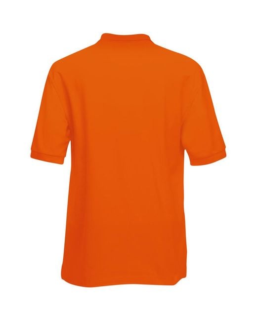 Fruit Of The Loom Orange Premium Short Sleeve Polo Shirt for men