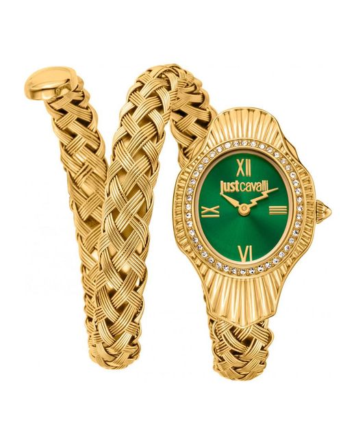 Just Cavalli Yellow Jc1L305M0035 Ladies Signature Snake Watch