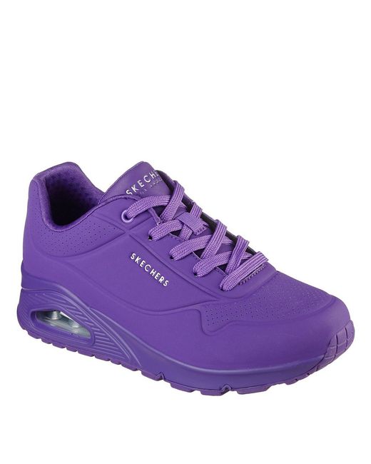 Skechers Purple Lace Up Sneaker Low Top Trainers