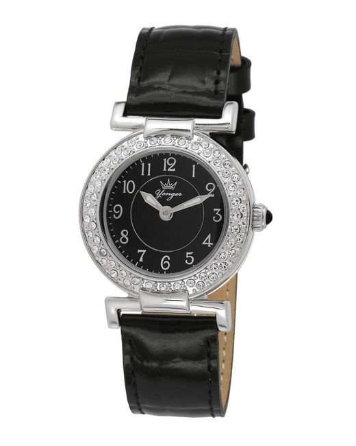 Yonger & Bresson Black And Dial Band Watch Leather