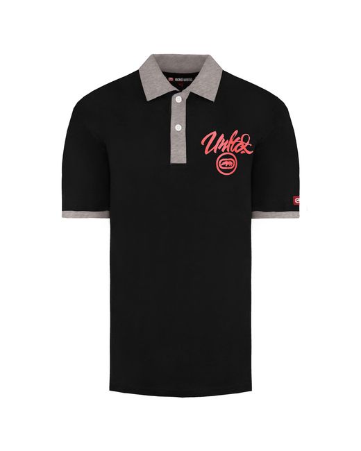 Ecko' Unltd Black Untld. Midliner Polo Shirt Cotton for men