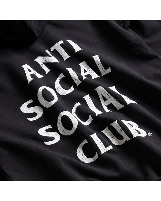 ANTI SOCIAL SOCIAL CLUB Black Anti Social Club Assc Weathered Hoodie