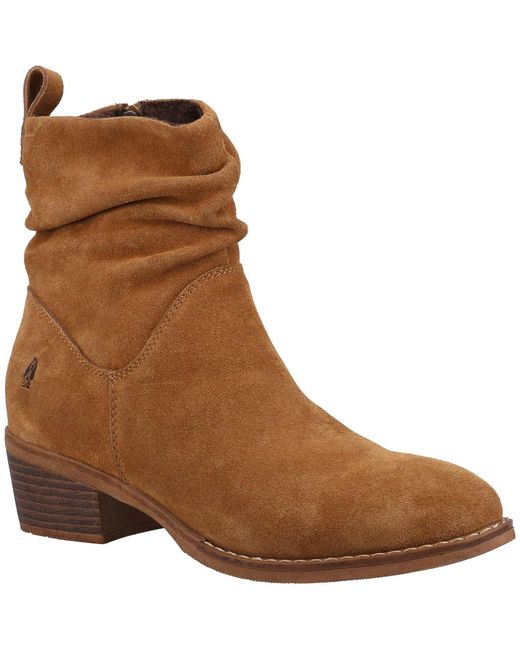 Hush Puppies Brown Iris Suede Boots